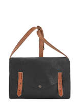 Cross Body Tas L'indispensable Leder Paul marius Zwart vintage INDISPEN